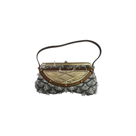 Fendi Handbags - Rare Fendi beaded clutch